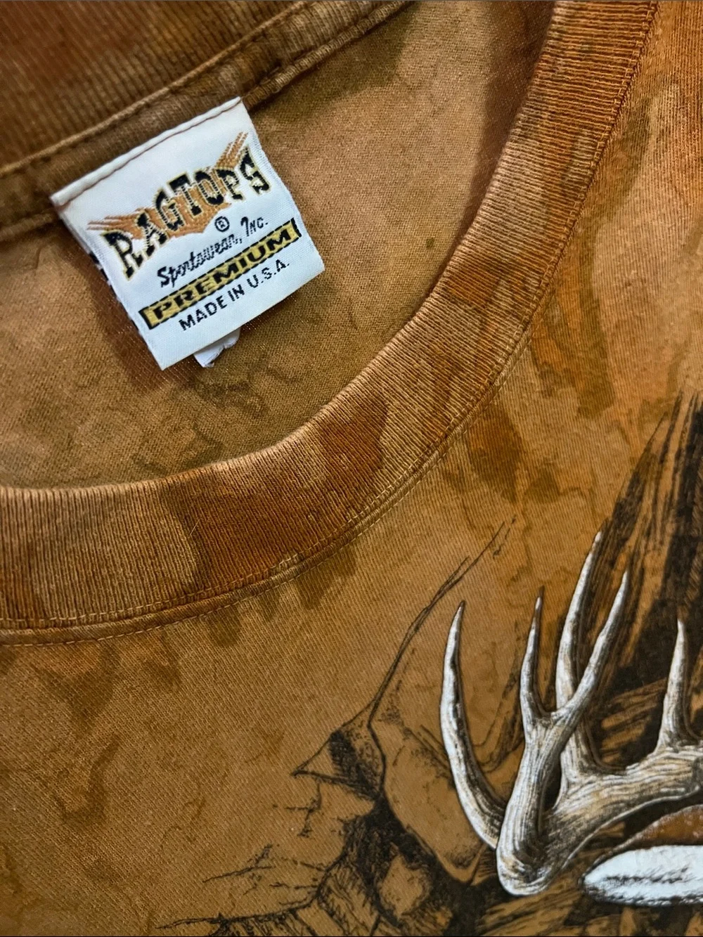 90s Ragtops Whitetail Buck Deer Shirt L Heavyweight Vintage